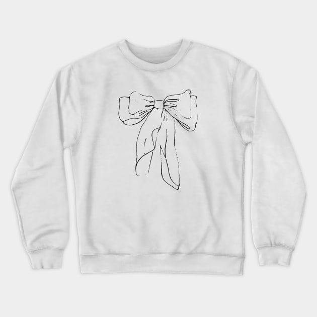 Black Bow Coquette Crewneck Sweatshirt by TheSmartyArty